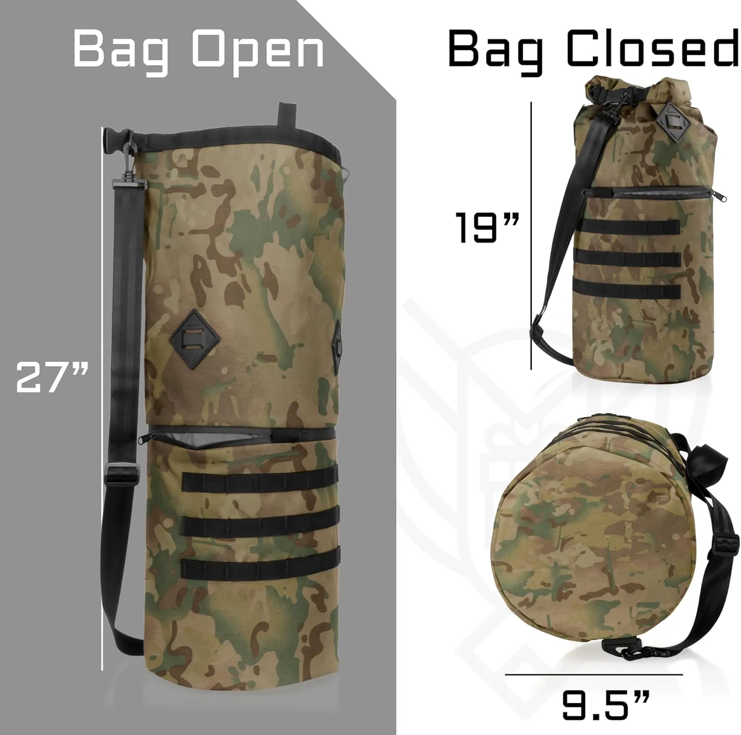 ~ AQUA RT Dry Bag~ Water-Proof Faraday Dry Bag for Laptops, Tablets, and Mid-Size Electronics ~ Tracking/Hacking Defense ~ Multicam Camo