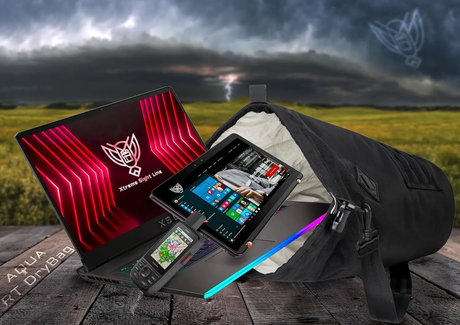 ~ AQUA RT Dry Bag~ Water-Proof Faraday Dry Bag for Laptops, Tablets, and Mid-Size Electronics ~ Tracking/Hacking Defense ~ Multicam Camo
