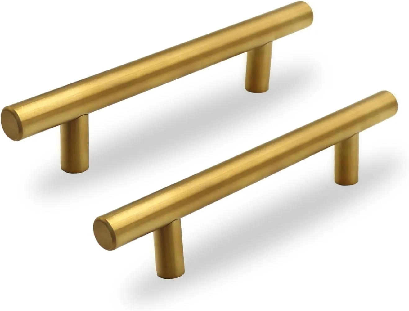 10 Pack 3.8 Inch Hole Center Cabinet Pulls Handles, Gold Kitchen Cabinet Pulls Stainless Steel Cabinet Hardware Handles for Kitchen, Cabinet Bathroom Drawer Pulls for Cabinets Closet Handles