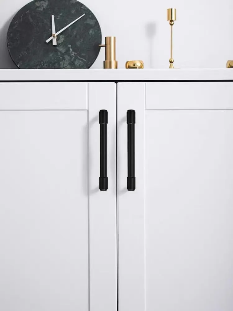 10 Pack 5 Inch Black Kitchen Cabinet Handles and Pulls - Matte Black Drawer Handles for Cabinets