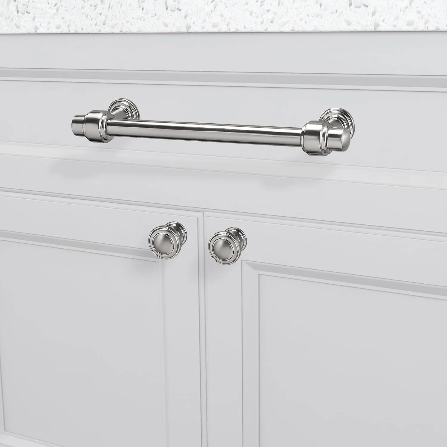 10 Pack 5 inch Brushed Satin Nickel Kitchen Cabinet Handles Cabinet Pulls Sliver Drawer Pulls Kitchen Cabinet Hardware Dresser Handles