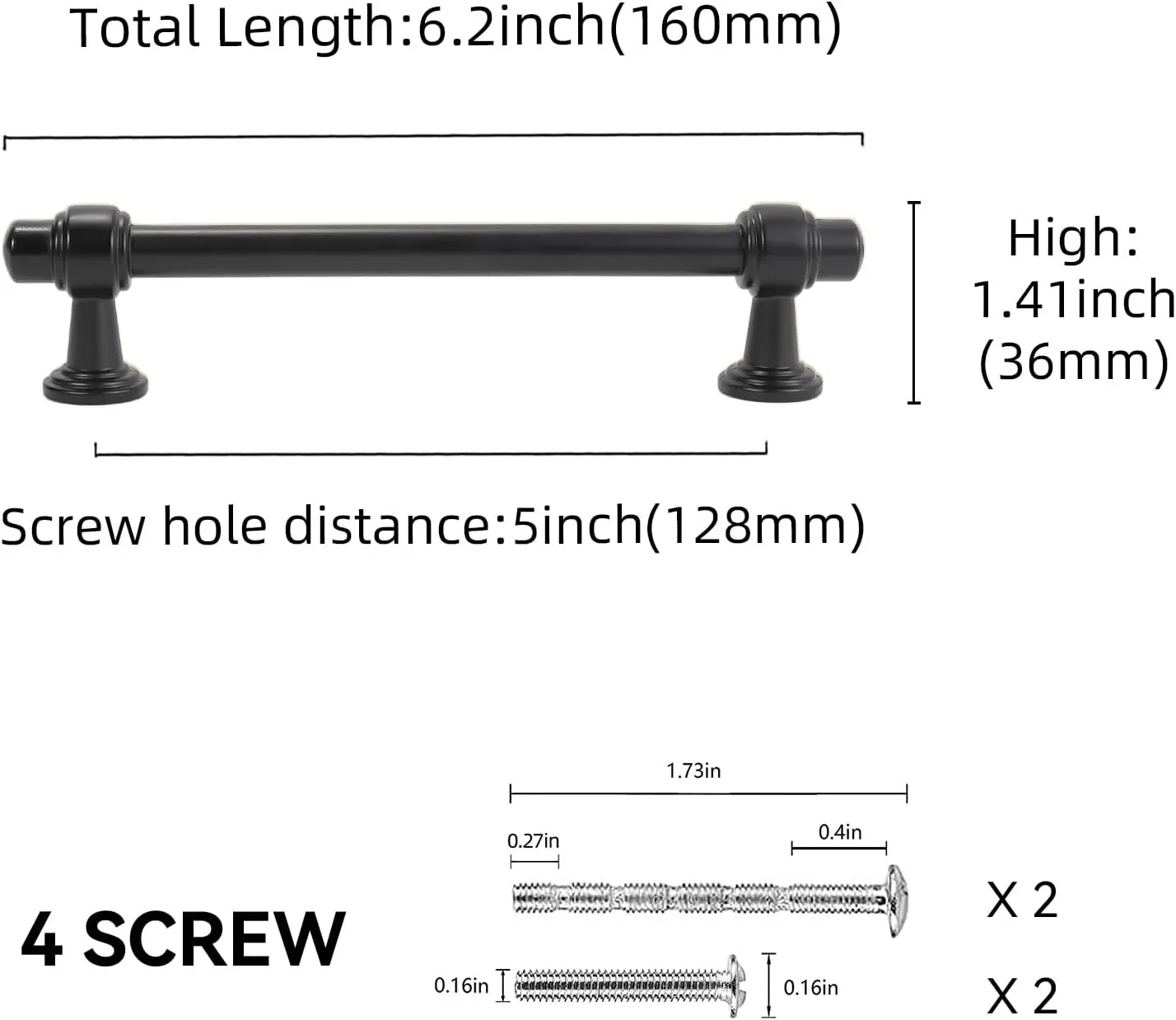 10 Pack 5 inch Matte Black Kitchen Cabinet Handles Cabinet Pulls Black Drawer Pulls Kitchen Cabinet Hardware Handles Dresser Handles