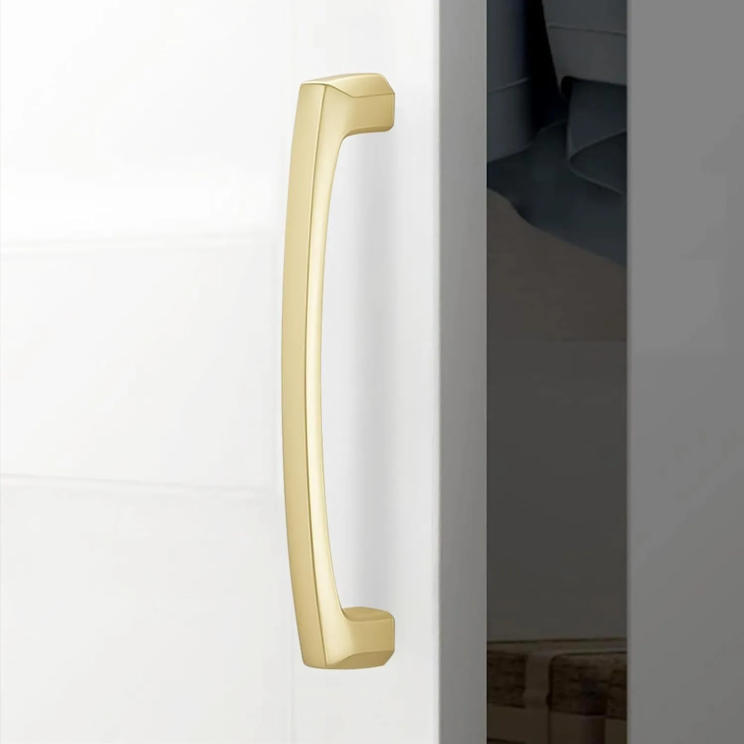 10 Pack 5 inch(128mm) Brushed Brass Kitchen Cabinet Handles Cabinet Pulls Gold Drawer Pulls Kitchen Cabinet Hardware Kitchen Handles Drawer Pulls Dresser Handles