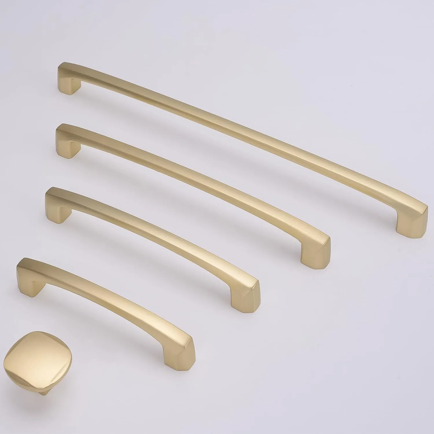 10 Pack 5 inch(128mm) Brushed Brass Kitchen Cabinet Handles Cabinet Pulls Gold Drawer Pulls Kitchen Cabinet Hardware Kitchen Handles Drawer Pulls Dresser Handles