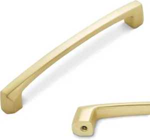 10 Pack 5 inch(128mm) Brushed Brass Kitchen Cabinet Handles Cabinet Pulls Gold Drawer Pulls Kitchen Cabinet Hardware Kitchen Handles Drawer Pulls Dresser Handles