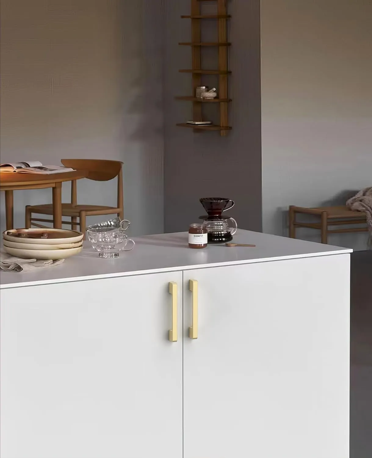 10 Pack 5 Inch(128mm) Kitchen Cabinet Handles Brushed Gold Cabinet Pulls Kitchen Cabinet Hardware Drawer Pulls for Cupboard Wardrobe