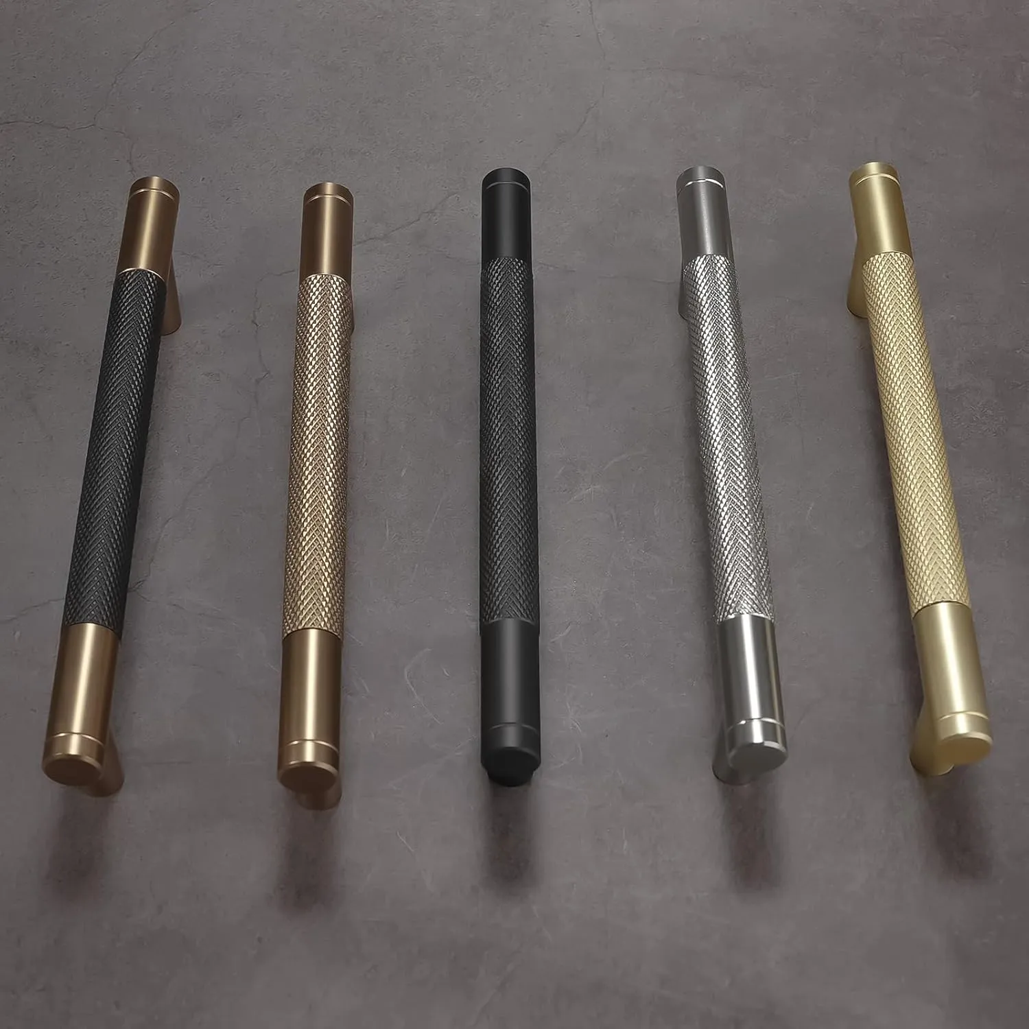 10 Pack 5Inch Matte Black Kitchen Cabinet Handles Knurled Cabinet Pulls Black Drawer Pulls Kitchen Hardware