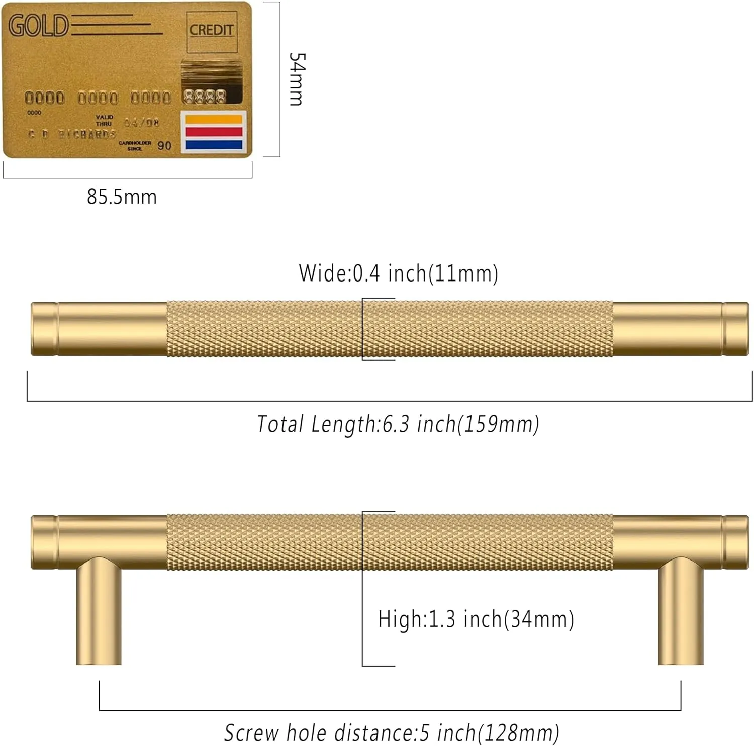 10 Pack 5"(128mm) Champagne Bronze Cabinet Pulls Kitchen Cabinet Handles Champagne Gold Drawer Pulls Cupboard Hardware for Cabinets CK0026