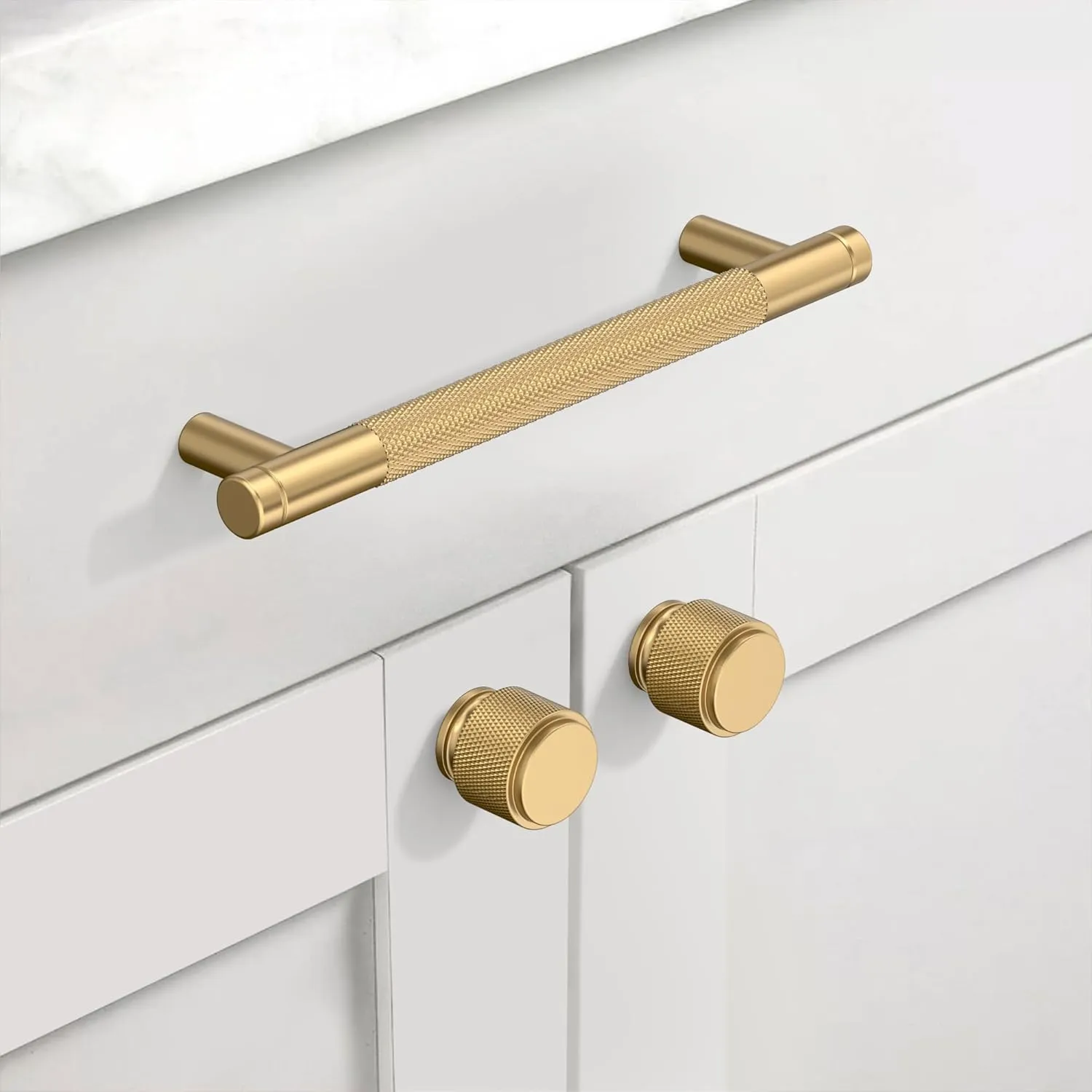 10 Pack 5"(128mm) Champagne Bronze Cabinet Pulls Kitchen Cabinet Handles Champagne Gold Drawer Pulls Cupboard Hardware for Cabinets CK0026