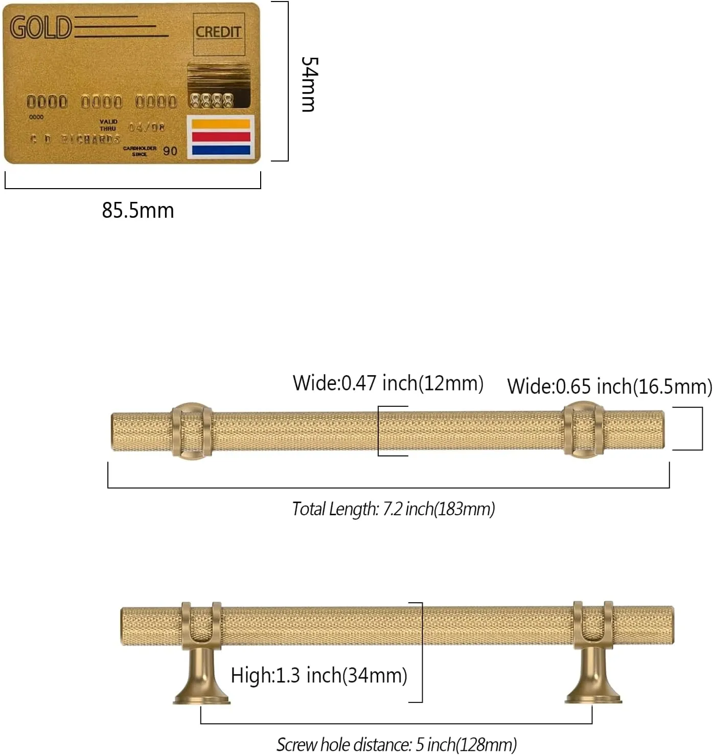 10 Pack 5"(128mm) Champagne Bronze Cabinet Pulls Knurled Kitchen Cabinet Handles Drawer Pulls Champagne Gold Cupboard Hardware for Cabinets CK0027