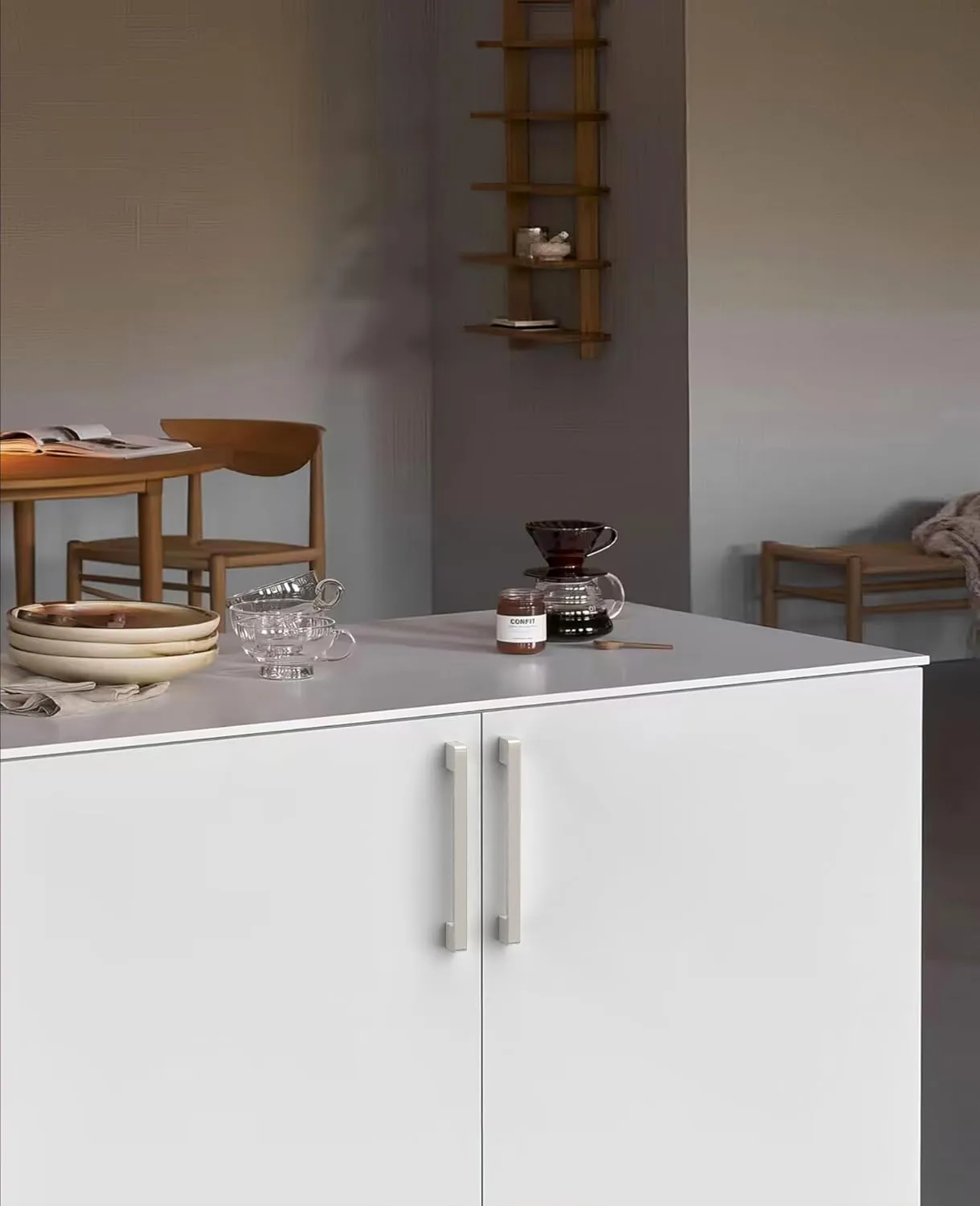 10 Pack 8.8 Inch(224mm) Kitchen Cabinet Handles Brushed Satin Nickel Cabinet Pulls Kitchen Cabinet Hardware Drawer Pulls for Cupboard Wardrobe