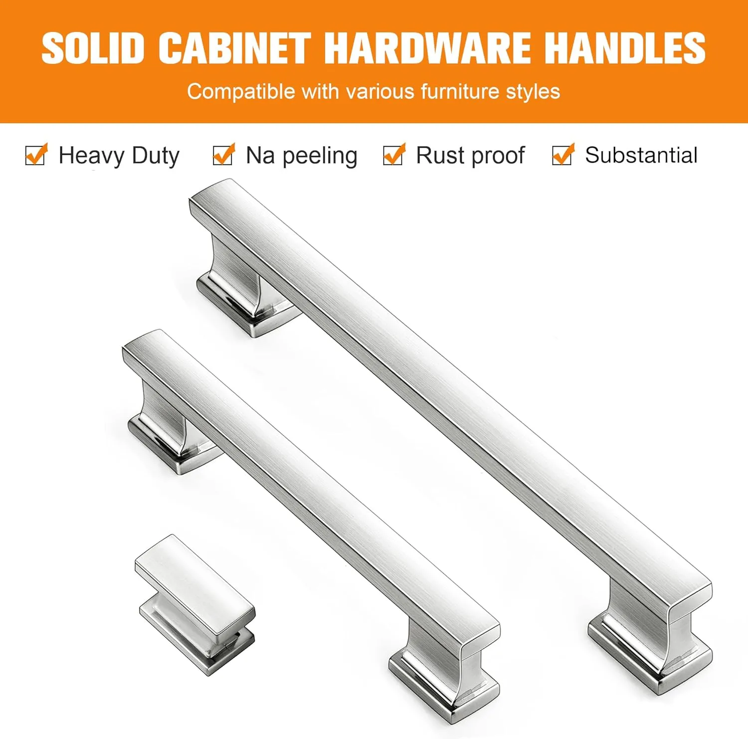 10 Pack Brushed Nickel Cabinet Pulls,5 Inch(128mm) Kitchen Cabinet Handles, Drawer Pulls Handles for Kitchen Cabinets Hardware Cupboard Closet Bathroom Dresser, Solid Zinc Alloy
