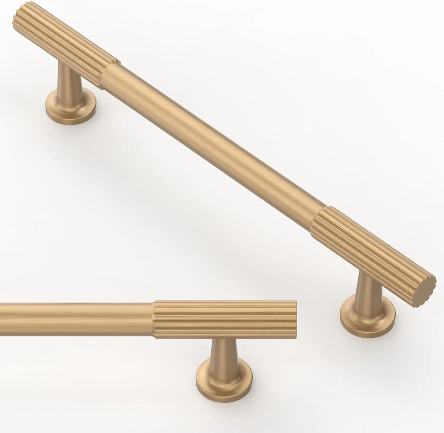 10 Pack Champagne Bronze Cabinet Pulls 5 Inch(128mm) Kitchen Cabinet Handles Solid Zinc Alloy Cabinet Hardware Drawer Pulls