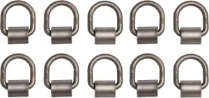10 Pack Hi Gear 1/2-inch 12000 Lbs Load Capacity Weld-on Flip D-Ring Anchor Flatbed Truck Trailer Ratchet Strap Cargo Tie Down (10)
