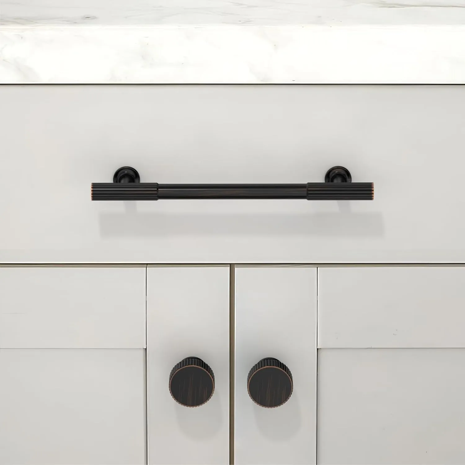 10 Pack Oil Rubbed Bronze Cabinet Pulls 5 Inch(128mm) Kitchen Cabinet Handles Solid Zinc Alloy Cabinet Hardware Drawer Pulls