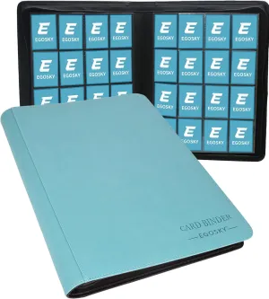 1000  Pockets Trading Card Binder, 16 Pocket Side Loading Card Holder Album for Sports, Game Business Cards (Teal)