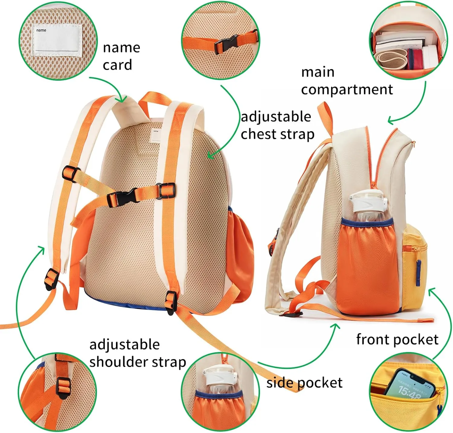 12 Inch Toddler Backpack for School Toddler School Mini Backpack for Travel, Small Kids Child Backpacks, Preschool Kindergarten Elementary Toddler bag, for Boys Girls 3-5, Small
