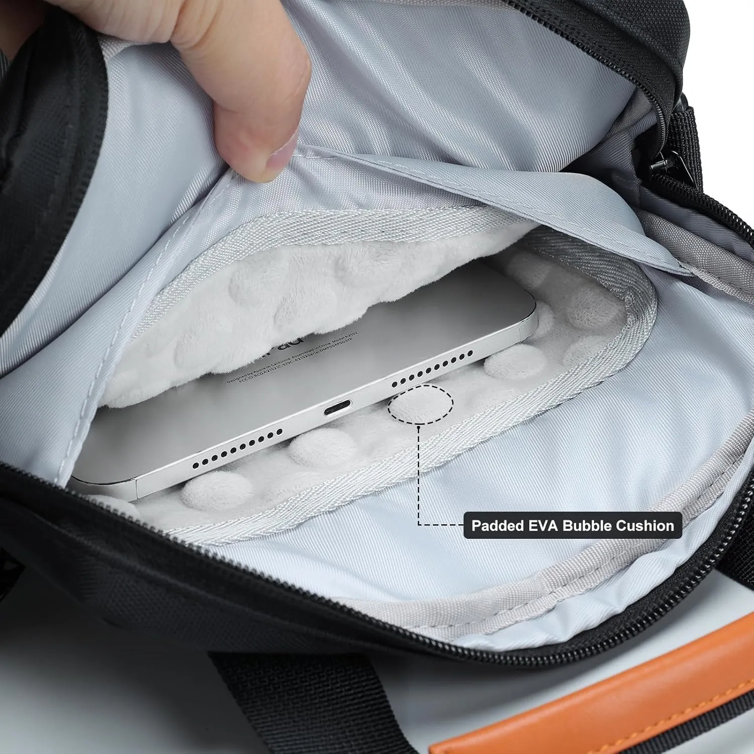 12.9 Inch Tablet Sleeve Bag, Padded Travel Carrying Case for iPad Pro 13-in. (M4), iPad Air 13-in. (M2), Surface Pro 9, 12.4 Galaxy Tab S9 , with Shoulder Strap (Black)