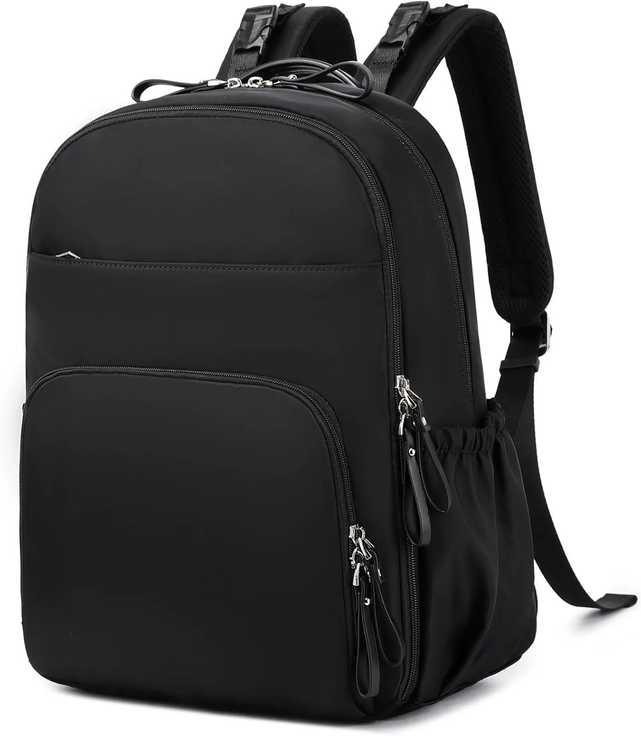 14 Pockets Diaper Bag Backpack, Lightweight Water-Resistant, Anti-Theft Pocket and Stroller Clips, Black
