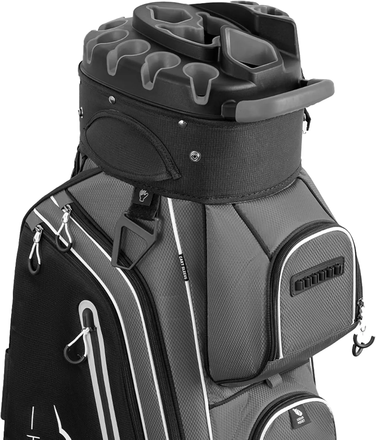 14-Way Golf Cart Bag Pro with Full Length Divider Top, Golf Bag for Men with Handles and Rain Cover