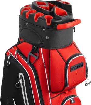 14-Way Golf Cart Bag Pro with Full Length Divider Top, Golf Bag for Men with Handles and Rain Cover