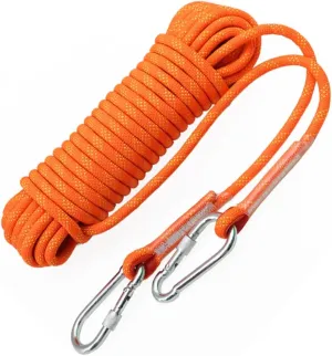 14mm Outdoor Rope,10~200m Rappelling Rope for Outdoor,Heavy Duty Paracord Rope-High Strength Utility Cord Camping Rope (Color : Orange, Size : 14mm x 35m)