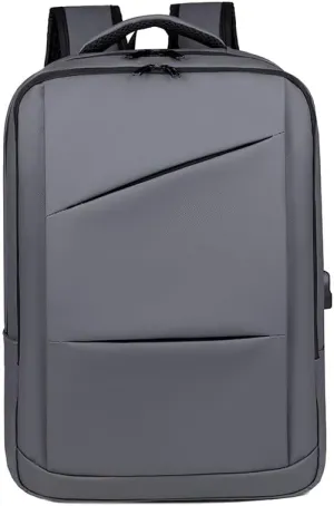 15.6 Inch Laptop Backpack, Business Backpack with USB Charging Port, 35L, Outdoor, Travel, Backpack for Men and Women (Grey)