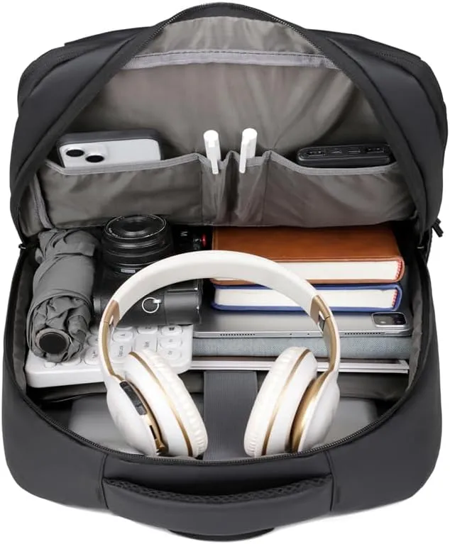 15.6 Inch Laptop Backpack, Business Backpack with USB Charging Port, 35L, Outdoor, Travel, Backpack for Men and Women (Grey)