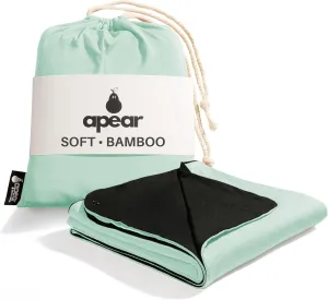 16-in-1 Compact Travel Blanket with Bag – Reversible, Ultra Soft Bamboo Airplane Blanket with Hidden Pocket - Lightweight & Packable for Flights, Camping, Picnic, Travel Essentials