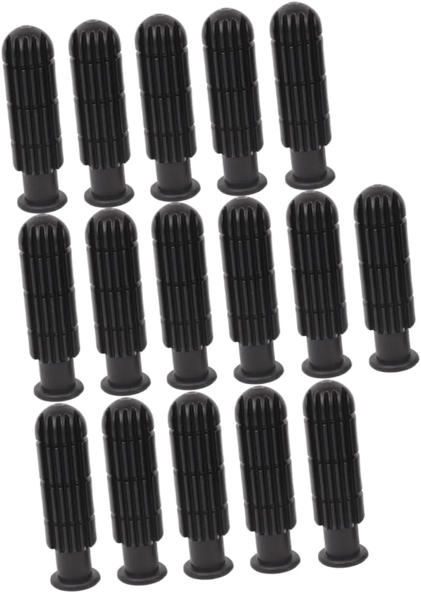 16Pcs Durable Football Handles Replacement Grips for Table Football Machines Ergonomic Skid Design Black Color Compatible with Various Table Games
