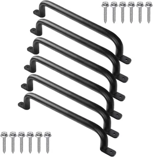 17 Inch Black Metal Playground Accessories Safety Handles Pack of 6- Playset Grab Handles, Swing Sets Hand Grips, Grab Rail Monkey Bar for Playhouse, Treehouse