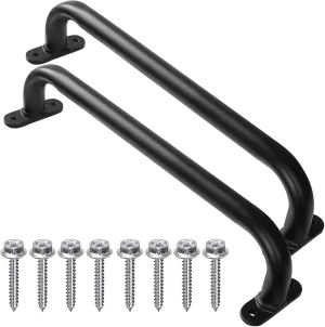 17 Inch Black Playground Handles Metal Set of 2 - Playset Safety Handles, Swing Sets Accessories Grab Handle, Indoor Kids Climbing Monkey Bar for Playhouse, Treehouse, Jungle Gym