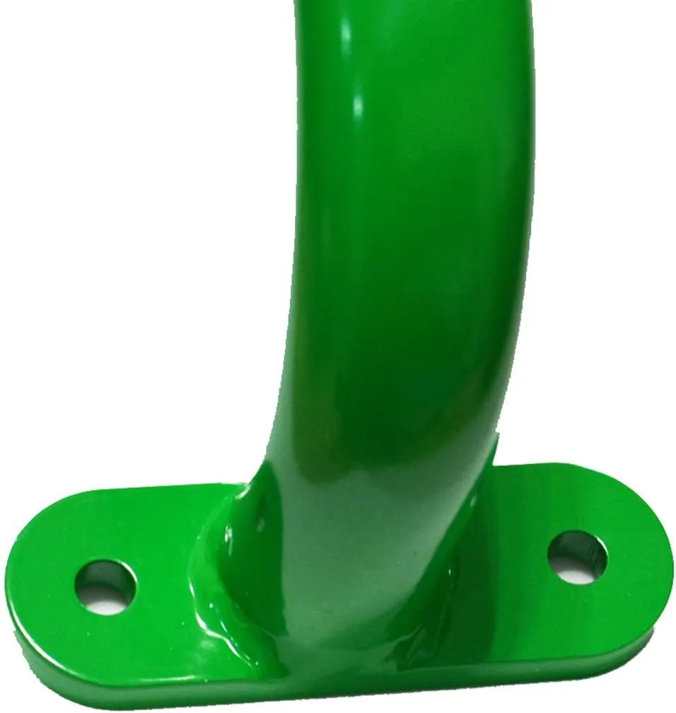 17.2 Inch Metal Playground Handles Green Set of 2- Outdoor Swing Sets Safety Handles - Playset Grab Bar, Indoor Kids Climbing Monkey Bars for Playhouse, Treehouse, Jungle Gym