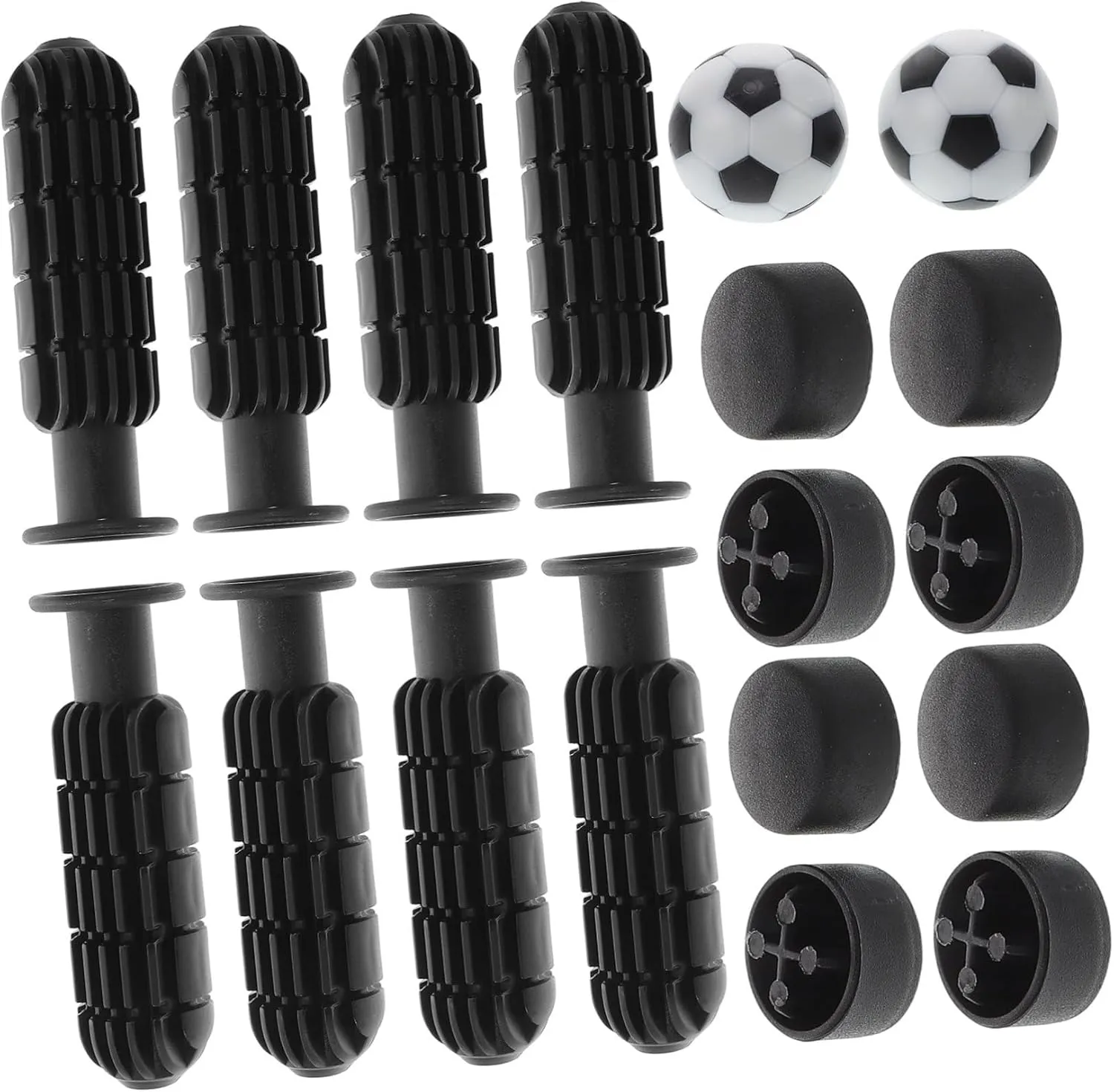 1set Table Soccer Handle Set Ergonomic Replacement Handles Toothed Grip for Boy Girl Soccer Playability for Tabletop Games