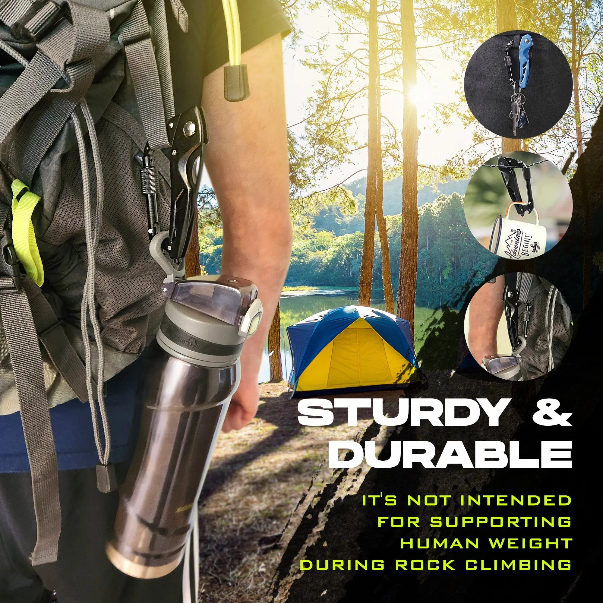 2-Pack Carabiner Knives EDC