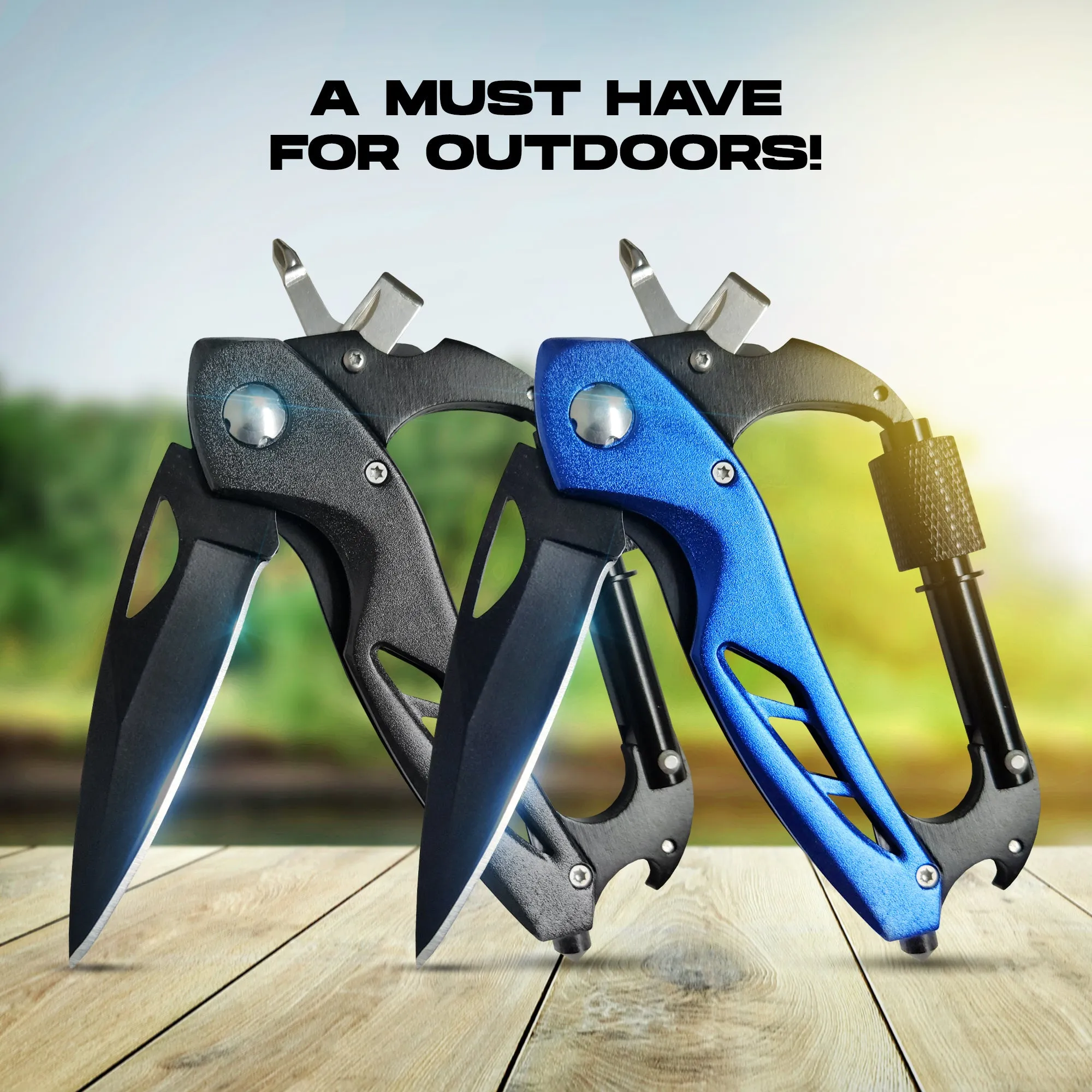 2-Pack Carabiner Knives EDC