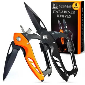 2-Pack Carabiner Knives EDC