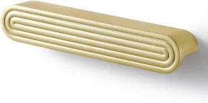 2 Pack Gold Cabinet Pulls 5" Hole Center Brushed Brass Drawer Pulls Circle Bathroom Dresser Handles Hardware Zinc Alloy