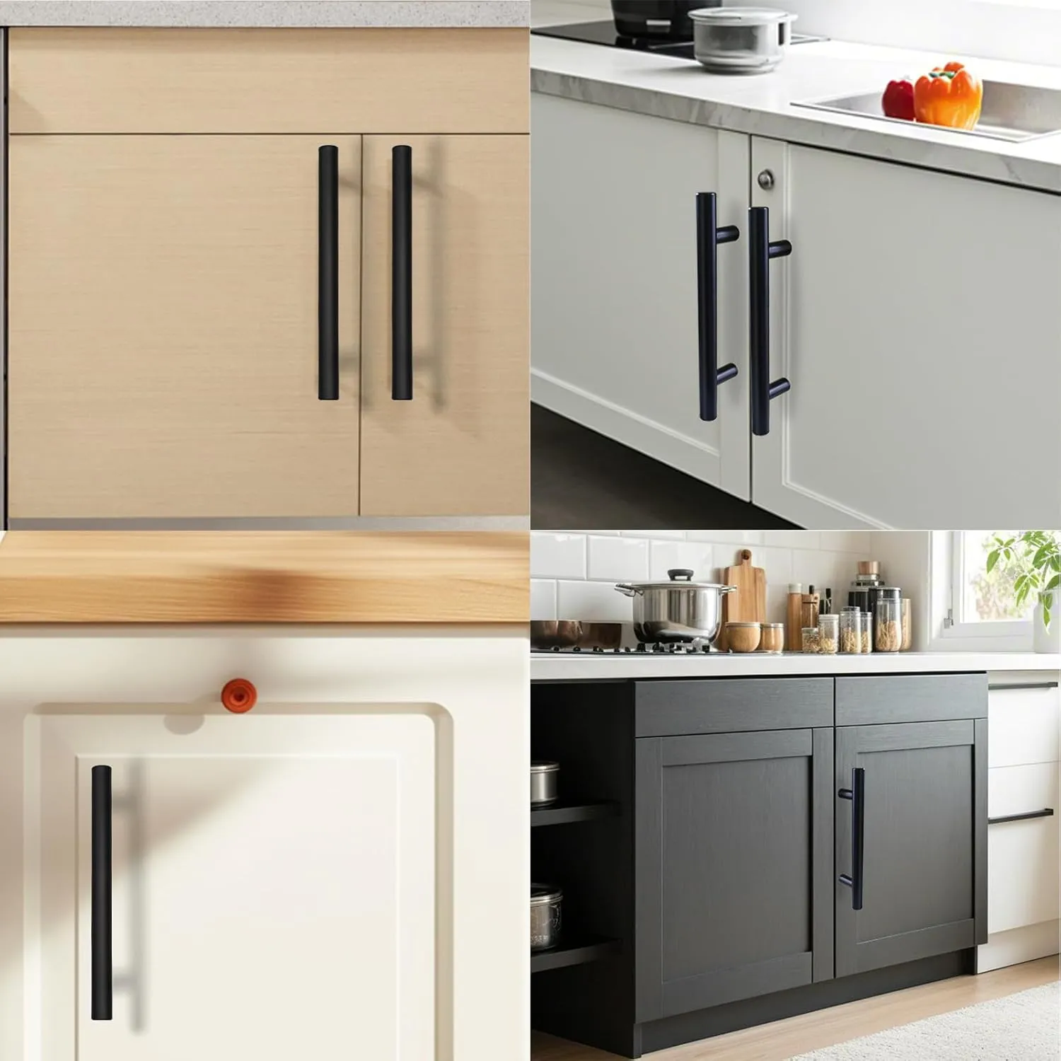 20 Pack 3.8 Inch Hole Center Cabinet Pulls Handles, Matte Black Kitchen Cabinet Pulls Stainless Steel Cabinet Hardware Handles for Kitchen, Cabinet Bathroom Drawer Pulls for Cabinets Closet Handles