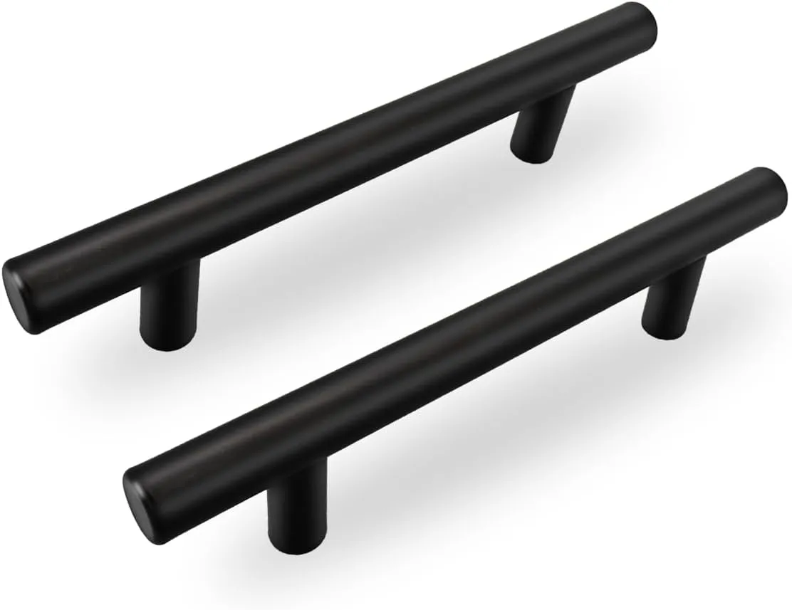 20 Pack 3.8 Inch Hole Center Cabinet Pulls Handles, Matte Black Kitchen Cabinet Pulls Stainless Steel Cabinet Hardware Handles for Kitchen, Cabinet Bathroom Drawer Pulls for Cabinets Closet Handles