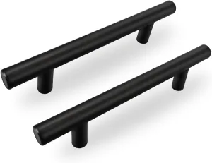 20 Pack 3.8 Inch Hole Center Cabinet Pulls Handles, Matte Black Kitchen Cabinet Pulls Stainless Steel Cabinet Hardware Handles for Kitchen, Cabinet Bathroom Drawer Pulls for Cabinets Closet Handles