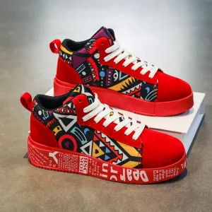 2025 New Teenage Trend Casual Sports High-top Shoes Student Board Shoes