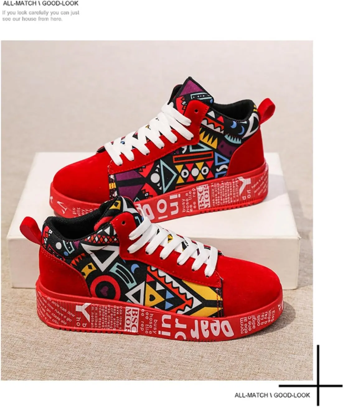 2025 New Teenage Trend Casual Sports High-top Shoes Student Board Shoes