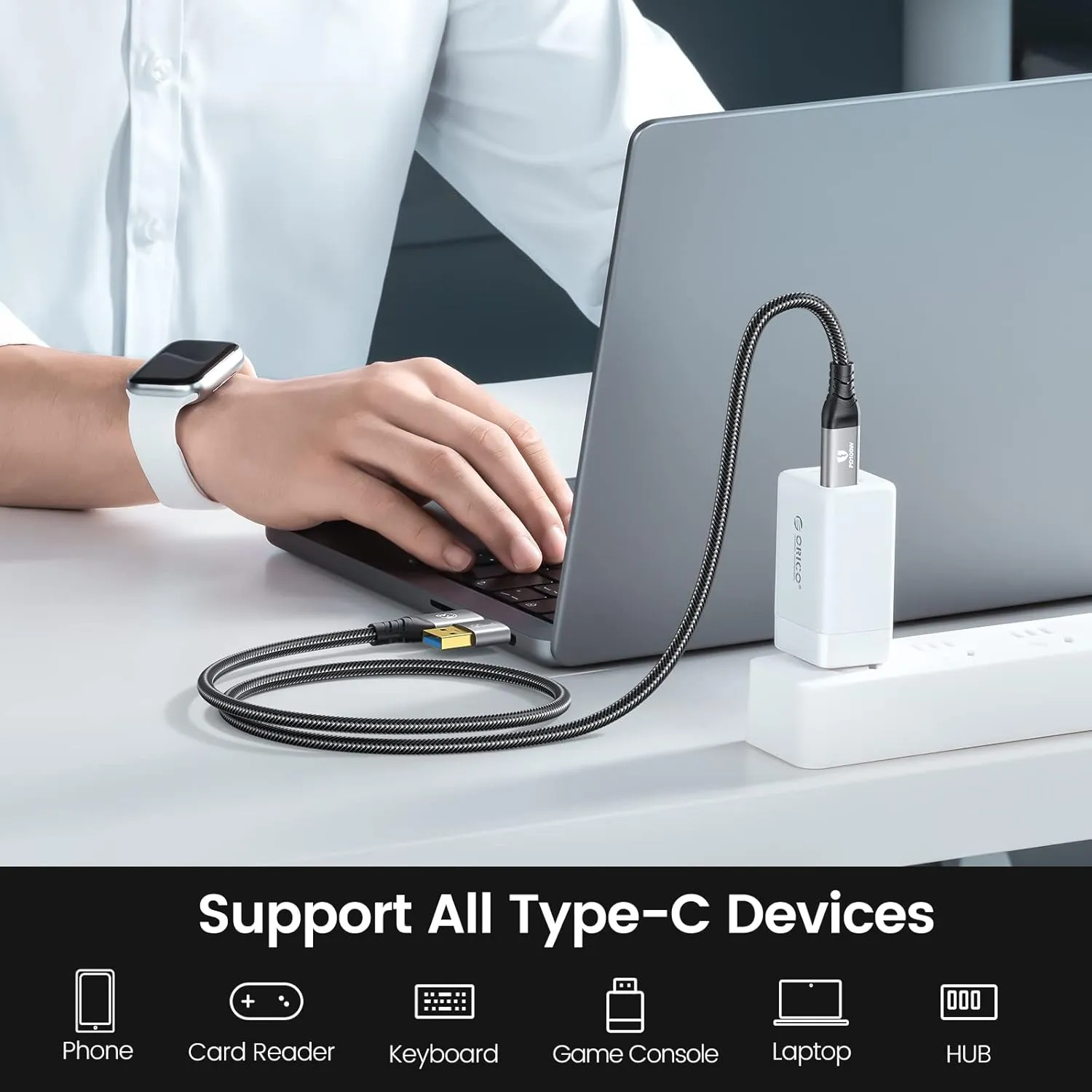 20Gbps USB 3.2 Gen 2x2 Cable 6.6 ft, Thunderbolt 3 Compatible, Support 4K 60Hz Video Output, PD 100W 5A Fast Charging for Laptop, MacBooks, iPad Pro, Dell, Phones, Docking etc