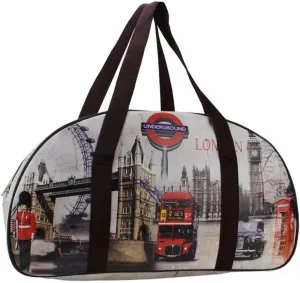 20" Decorative Vintage-Style London Highlights Travel Bag/Purse with Handles