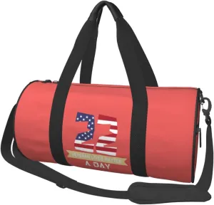 22 A Day Veteran Lives Matter Duffel Bag Gym Bag Travel Sports Tote Large Foldable Beach Swim Yoga4