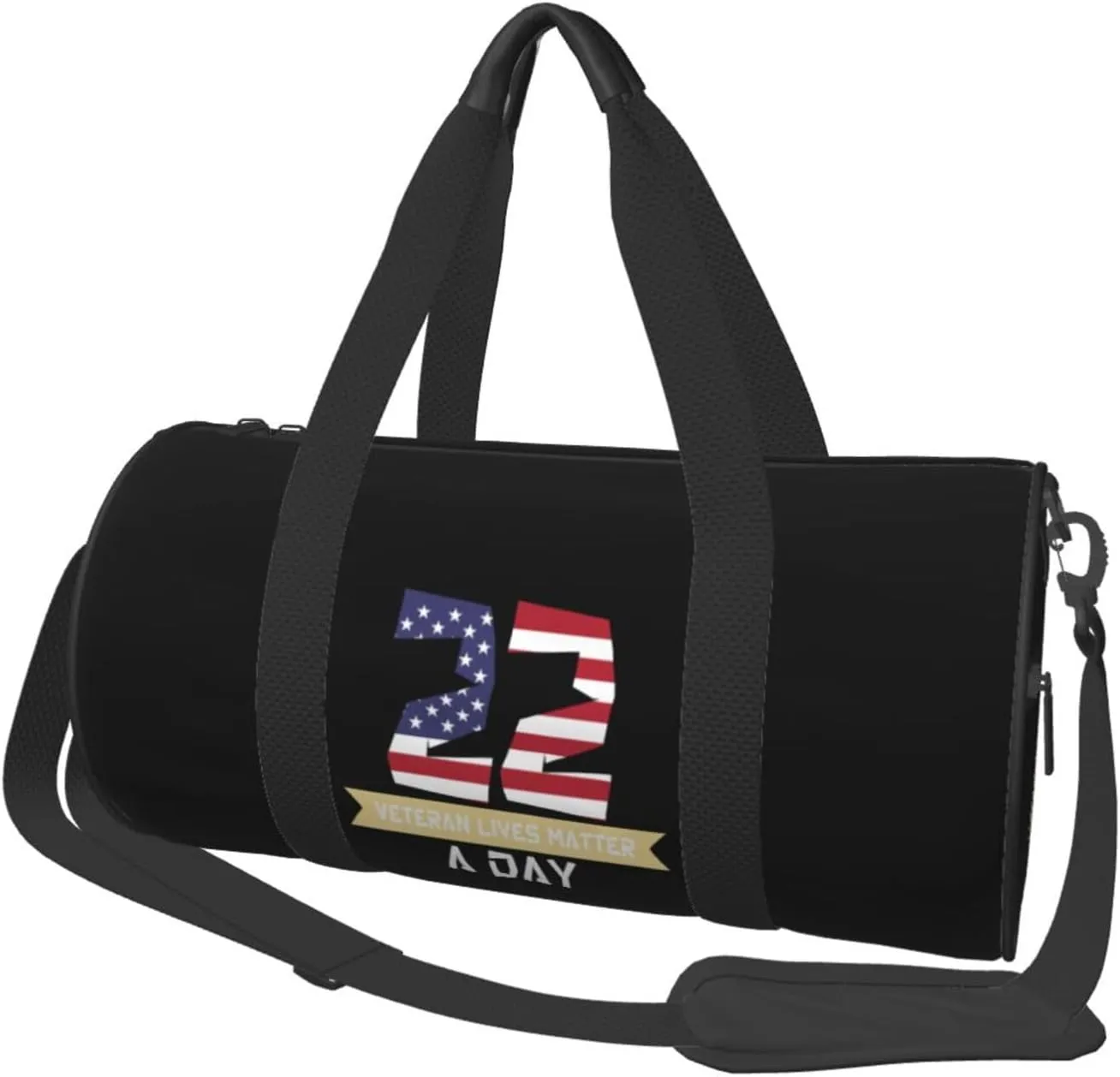 22 A Day Veteran Lives Matter Duffel Bag Gym Bag Travel Sports Tote Large Foldable Beach Swim Yoga5