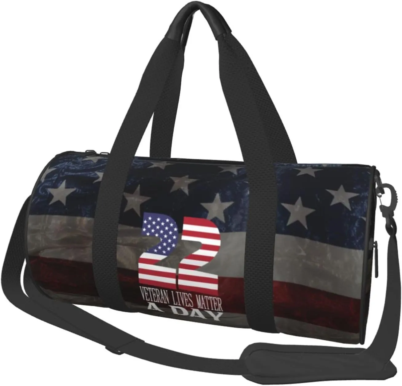 22 A Day Veteran Lives Matter Duffel Bag Gym Bag Travel Sports Tote Large Foldable Beach Swim Yoga9