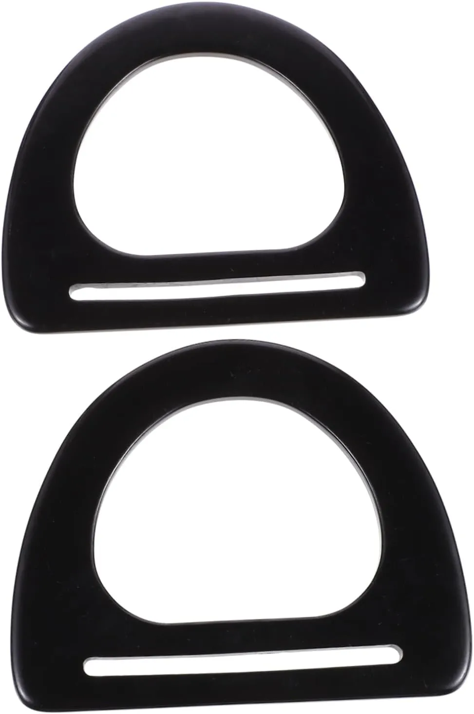 2Pcs Black D Shape Bag Handles for Cross Body Handbags Unique Decorative Purse Accessories Useful Handbag Supplies for DIY Bag