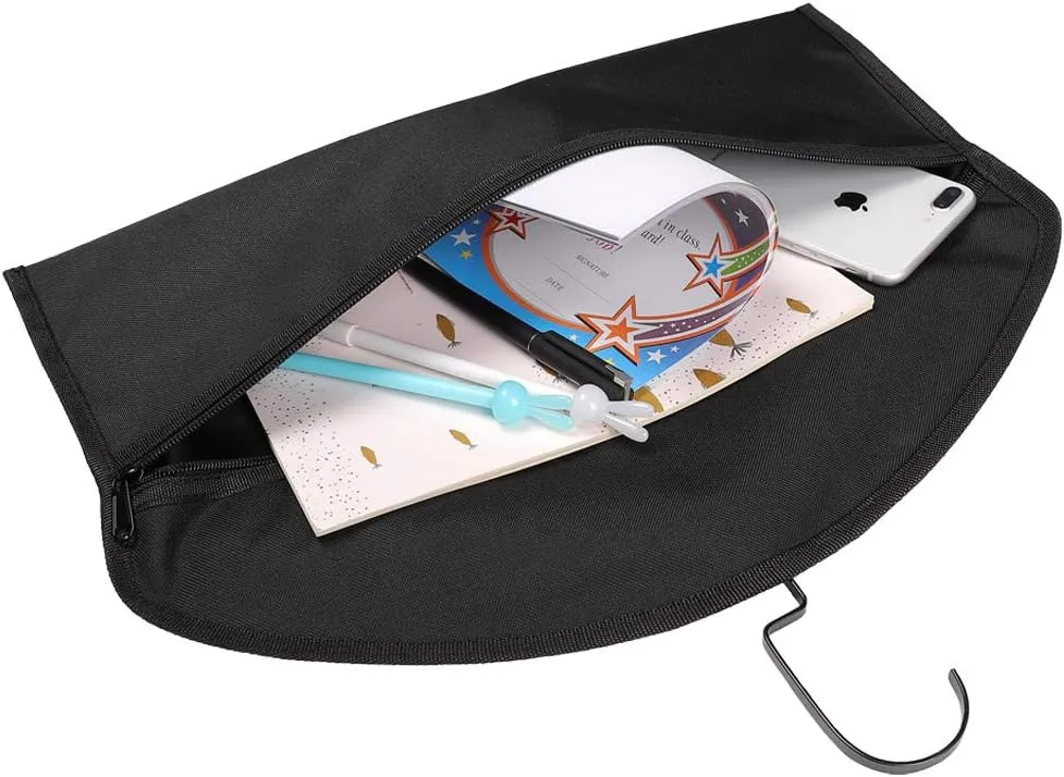 2pcs Hanger Diversion Safe, waterproof Hidden Pocket Safe, Fits Under Hanging Clothes with Pocket to Hide Valuables for Home or Travel (BLACK, A)